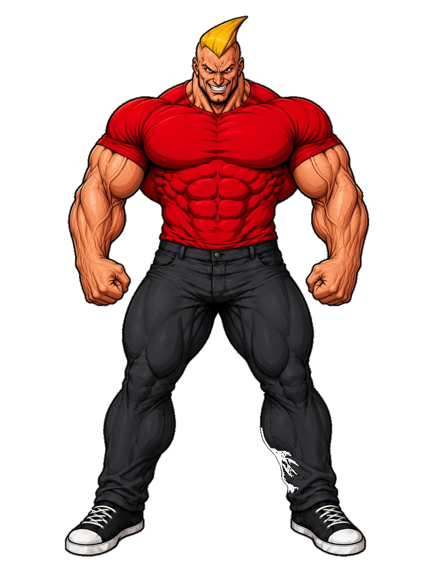 ROT-1 standing compact with fists at his sides